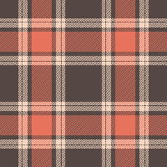 Plaid seamless pattern. Check fabric texture. Vector textile print.