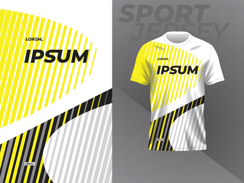 Black And Yellow Jersey Mockup Template Design For Sport Uniform