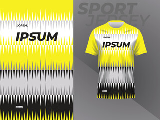 black and yellow jersey mockup template design for sport uniform