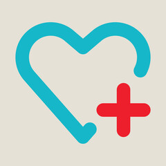 Obraz premium health heart hospital icon