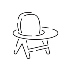 House or home decoration line icon. Sofa, linear style sign for mobile concept and web design. Symbol, logo illustration. Vector graphics