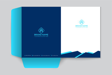 Real estate house sale presentation folder template design