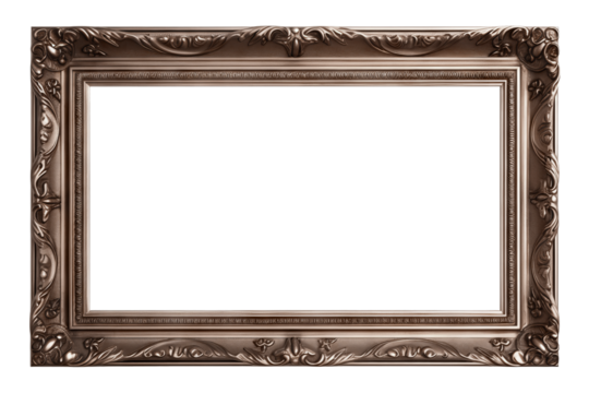 Bronze painting frame, cut out