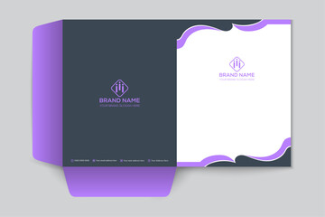 Clean corporate presentation folder template