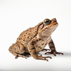 American Toad side profile isolated on white background