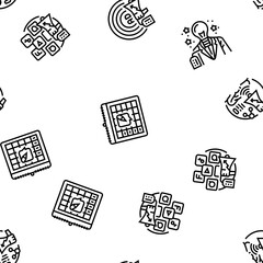 social media marketing vector seamless pattern thin line illustration