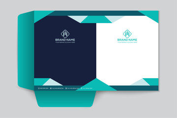 Colorful presentation folder design