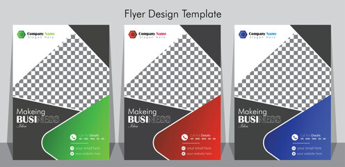 professional Business flyer design or black and multiple colore flyer template.