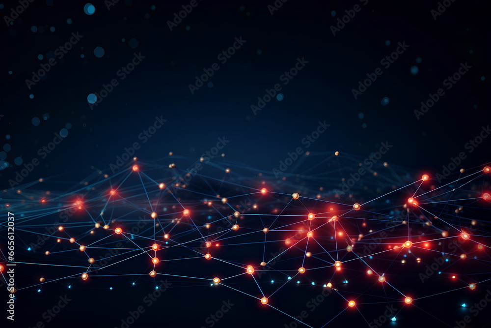 Poster abstract digital connection dots and lines background for technology, artificial intelligence, scien
