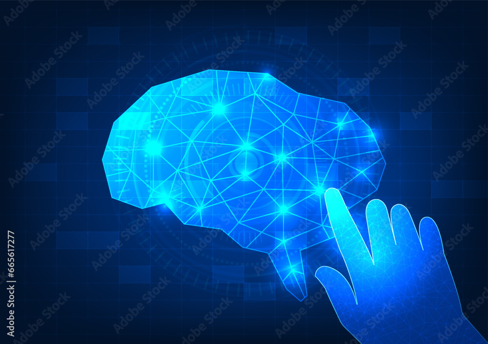 Poster artificial intelligence technology, or ai, that can process information quickly. using the process o