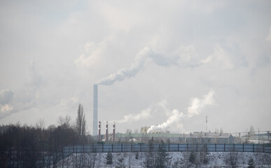 Ambient atmosphere, smoke from factory chimneys