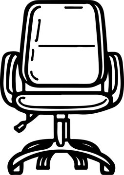 recommend clip art: office chair in line art