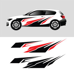 car wrap livery decal design vector. car body modification decals