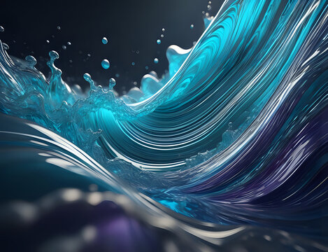 close up of a wave on a black background, liquid simulation background, amazing splashscreen fluid simulation, water torrent background, fluid simulation. water art, fluid simulation.