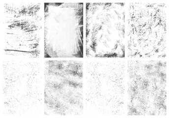 Grunge texture monochrome set sticker - obrazy, fototapety, plakaty
