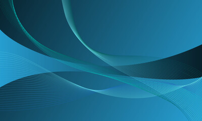 blue lines wave curves on soft gradient abstract background