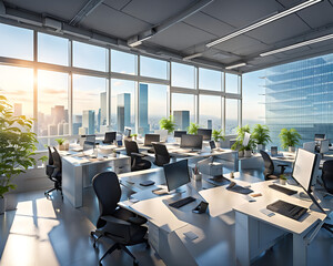 未来のオフィス、明るいオフィス、働きたいオフィス