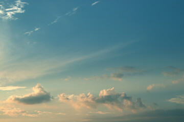 Naklejka na ściany i meble Sky landscape. Peaceful sky in a general close-up.