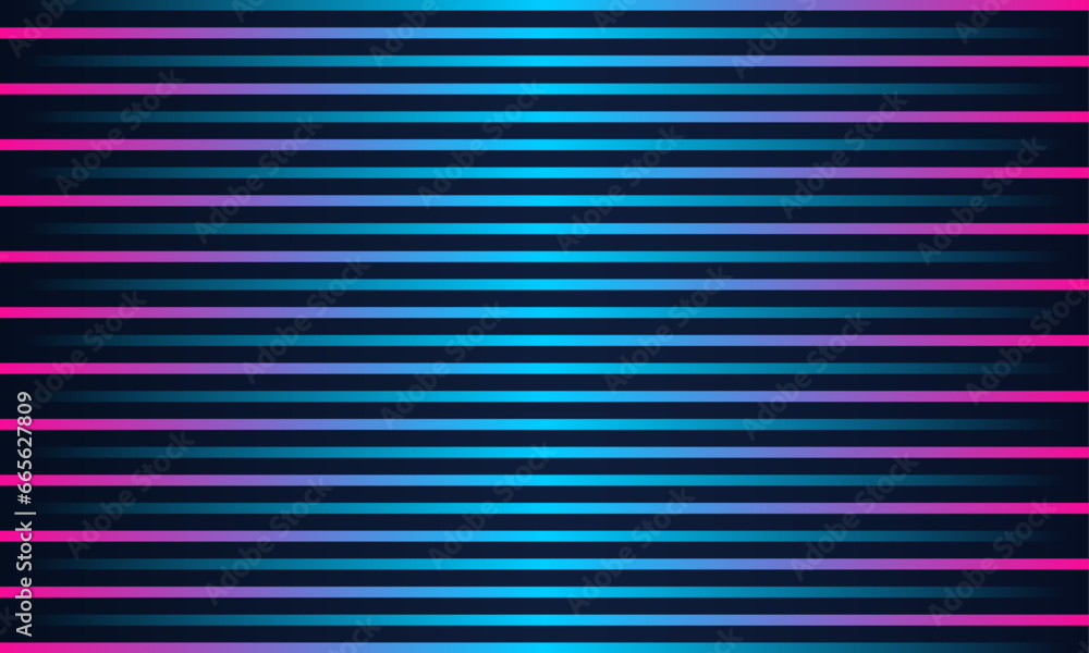 Poster abstract background with glitch blue pink glowing geometric lines pattern. modern shiny futuristic t