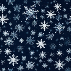 Naklejka na ściany i meble snowflakes on blue background, created with Generative ai technology. 