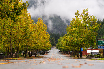 Autumn in California mountain town