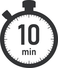 10分のタイマー・ストップウォッチのイラスト素材