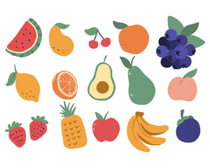 set of fruits