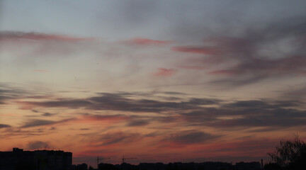 Sky landscape. Colorful sunset.