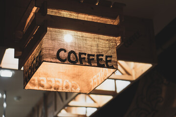 Stylish modern vintage coffee shop interior design