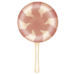 Colorful candies for the Christmas festival on a white background Illustrations and elements For decorating birthday parties, Christmas and New Year celebrations.