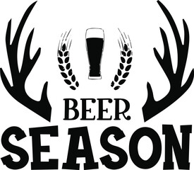 beer season beer typography T-shirts and SVG Designs for Clothing and Accessories