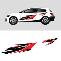 car body wrap sticker design vector. car modification stickers