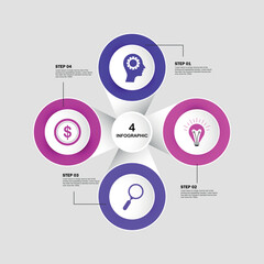 Circle Infographics - Four Elements