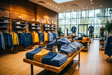 men clothes shop with customers inside, business, stores, clothing, food, services, etc.