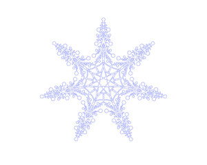 Obraz premium Snowflake template for coloring and cutting.