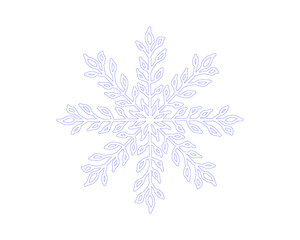 Snowflake template for coloring and cutting.