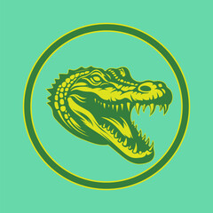 animal crocodile logo 3d rendering