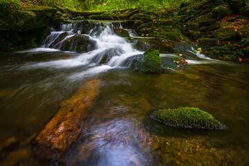 Vodopády, Jeseníky, waterfalls, Jeseníky Mountains, mountains, water, autumn,