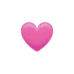 Naklejka na ściany i meble Love Logo Icon in Pixel Art