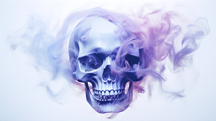 Fototapeta premium Colorful Smoky Skull