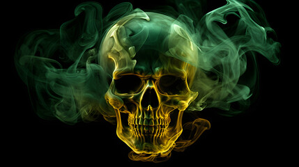 Fototapeta premium Colorful Smoky Skull