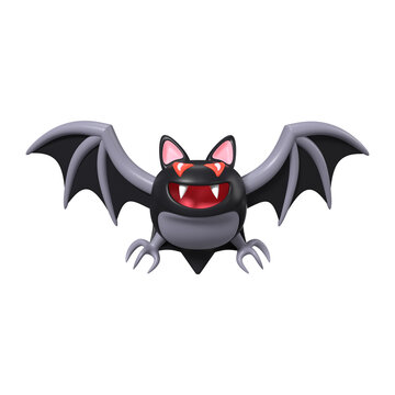Bat 3D Illustration Icon