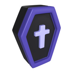 Coffin 3D Illustration Icon