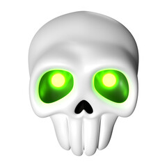 Halloween Skull 3D Illustration Icon