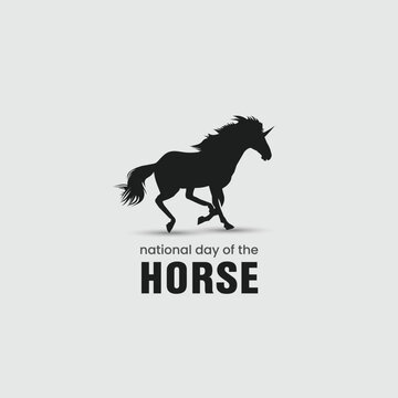 National Day of the Horse. Horse vector illustration. 