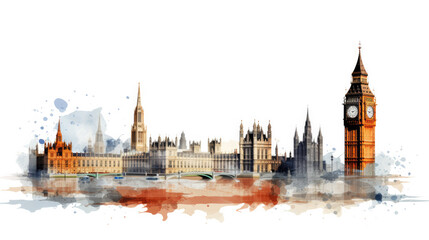 Stunning London Illustration Featuring Iconic Landmarks, Perfect for Your Design Projects and...