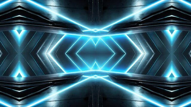 Psychedelic Y2K Cybercore Techno-party 4K kaleidoscope motion graphic music visualizer 