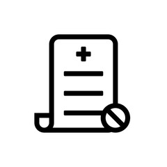 Medical Prescription - Line Icon - Vector : Medical Theme, Pharmaceutical Theme, Healthcare Theme, Infographics and Other Graphic Related Assets.