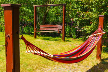 Hammock in garden