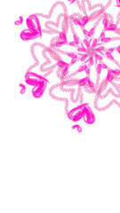 pink ribbon on white background
